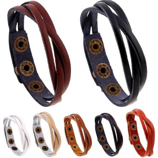 2017 new vintage snap bracelet men women adjustable leather wrap bracelets bangles fashion pulseira masculina jewelry g42, Golden;silver
2017 new vintage snap bracelet men women adjustable leather wrap bracelets bangles fashion pulseira masculina jewelry g42, Golden;silver