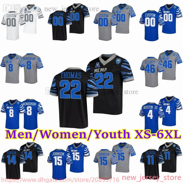 custom xs-6xl ncaa memphis tigers football stitched jerseys 4 calvin austin iii 48 xavier cullens 46 jake elliott 14 antonio gibson 11 sylvo, Black
custom xs-6xl ncaa memphis tigers football stitched jerseys 4 calvin austin iii 48 xavier cullens 46 jake elliott 14 antonio gibson 11 sylvo, Black
