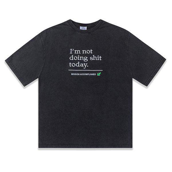 23ss europe uk mission accomplished embroidery washed t shirt high street tee vintage spring summer short sleeve skateboard men women tshirt, Black;brown
23ss europe uk mission accomplished embroidery washed t shirt high street tee vintage spring summer short sleeve skateboard men women tshirt, Black;brown