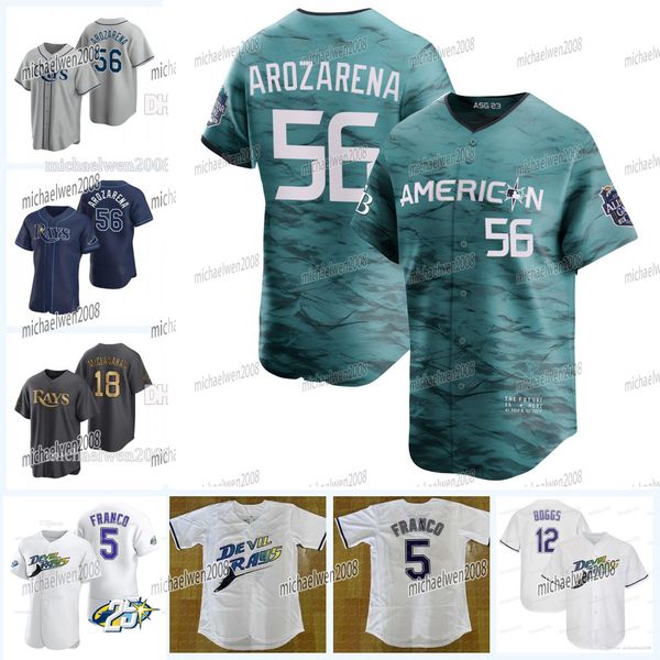 56 randy arozarena rays 2023 all star jersey wander franco shane mcclanahan drew rasmussen yandy diaz brandon lowe luke raley harold ramirez, Blue;black
56 randy arozarena rays 2023 all star jersey wander franco shane mcclanahan drew rasmussen yandy diaz brandon lowe luke raley harold ramirez, Blue;black