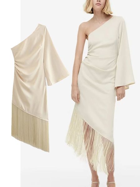 basic casual dresses traf 2023 womens elegant one shoulder tassels patchwork women midi dress summer party solid diagonal collar bodycon 230, Black;gray
basic casual dresses traf 2023 womens elegant one shoulder tassels patchwork women midi dress summer party solid diagonal collar bodycon 230, Black;gray