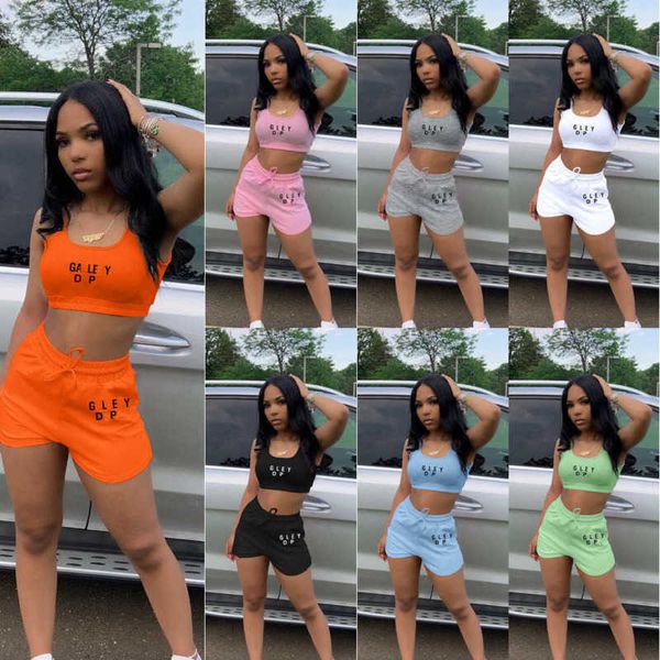 summer short set women tracksuits summer designer letter print clothes vest shorts sport two piece suit, Gray
summer short set women tracksuits summer designer letter print clothes vest shorts sport two piece suit, Gray
