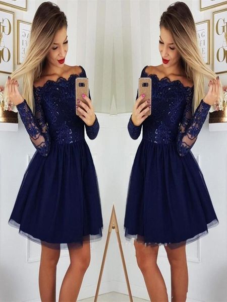 dark navy short prom dresses long sleeves lace a line homecoming dress tulle applique cocktail party dresses plus size vestidos de7583476, Black
dark navy short prom dresses long sleeves lace a line homecoming dress tulle applique cocktail party dresses plus size vestidos de7583476, Black