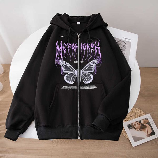 2023 new fascinating butterfly zip up hoodie fashion cardigan coat cool men's casual, Black
2023 new fascinating butterfly zip up hoodie fashion cardigan coat cool men's casual, Black