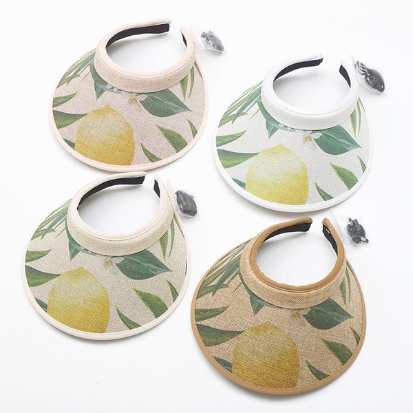 summer sun hat for women visors lemon leaf print visor suncreen empty caps female outdoor sports beach sunhat, Blue;gray
summer sun hat for women visors lemon leaf print visor suncreen empty caps female outdoor sports beach sunhat, Blue;gray