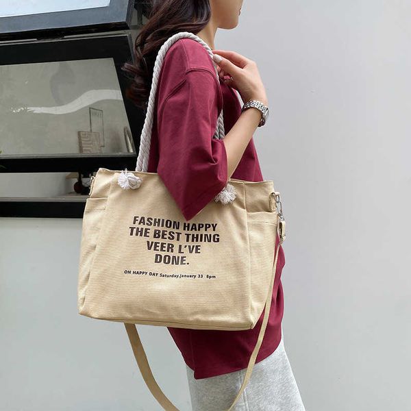 canvas bag women's high capacity new spring/summer versatile one shoulder crossbody bag popular commuter tote bag
canvas bag women's high capacity new spring/summer versatile one shoulder crossbody bag popular commuter tote bag