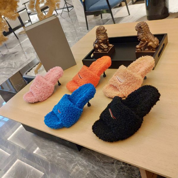 women ladies furry closed heels slipper wool slippers high heeled slides winter fur fluffy furry warm cities paris sandals comfortable fuzzy, Black
women ladies furry closed heels slipper wool slippers high heeled slides winter fur fluffy furry warm cities paris sandals comfortable fuzzy, Black