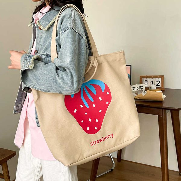 student new ins versatile simple strawberry shoulder bag canvas bag women's large capacity classroom carrying bag
student new ins versatile simple strawberry shoulder bag canvas bag women's large capacity classroom carrying bag