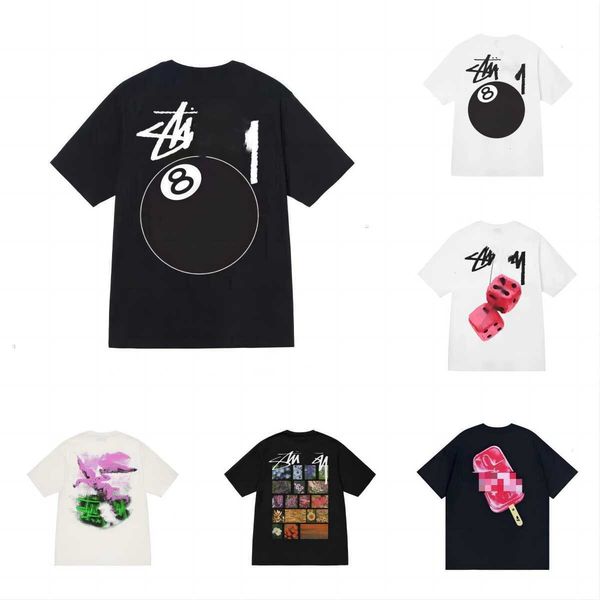 designer luxury fashion brand stussys classic mens and womens t shirt dice pattern printed alphabet summer high street trend tee hc, White;black
designer luxury fashion brand stussys classic mens and womens t shirt dice pattern printed alphabet summer high street trend tee hc, White;black