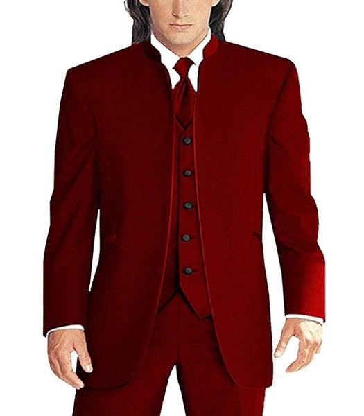 groomsmen dark red groom tuxedos mandarin lapel men suits wedding man bridegroom jacket pants vest tie l1737438782, Black;gray
groomsmen dark red groom tuxedos mandarin lapel men suits wedding man bridegroom jacket pants vest tie l1737438782, Black;gray