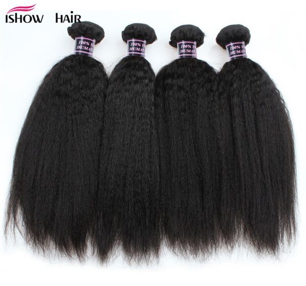 ishow 8a brazilian kinky straight 4 bundles weft 100 virgin human hair extension yaki straight coarse for women all ages jet blac8246000, Black
ishow 8a brazilian kinky straight 4 bundles weft 100 virgin human hair extension yaki straight coarse for women all ages jet blac8246000, Black