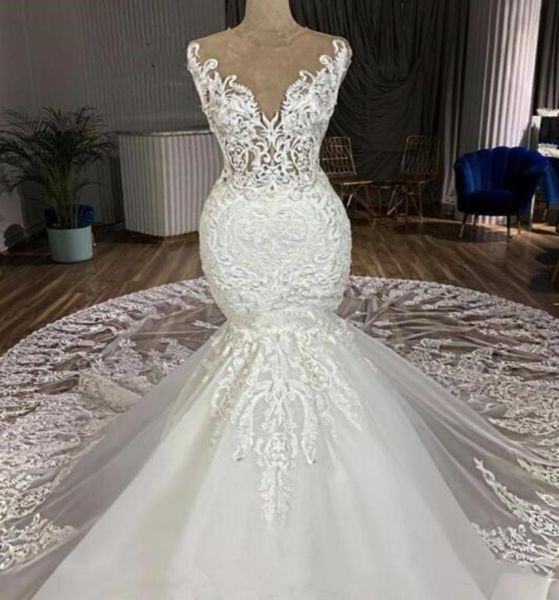 2021 mermaid wedding dress chapel train 3d appliques jewel lace bridal gowns customized vestidos de novia6117719, White
2021 mermaid wedding dress chapel train 3d appliques jewel lace bridal gowns customized vestidos de novia6117719, White