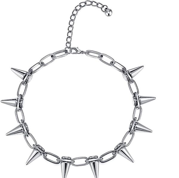 spike chokers for women girls choker goth necklaces mens chain choker collar punk streetwear handmade adjustable vintage rivet jewelry, Silver
spike chokers for women girls choker goth necklaces mens chain choker collar punk streetwear handmade adjustable vintage rivet jewelry, Silver