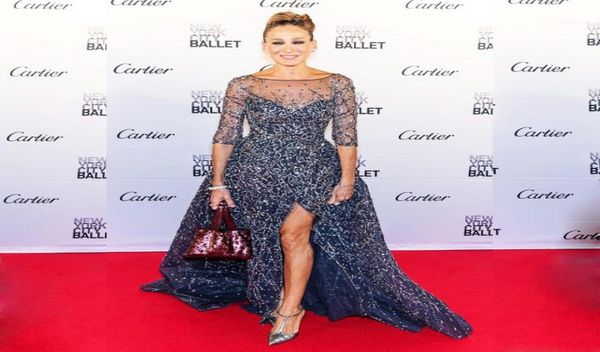 glitter charming long evening dress sheer neckline beaded sequins half sleeve side split red carpet dress 2017 sparkle celebrity p1050894, Black;red
glitter charming long evening dress sheer neckline beaded sequins half sleeve side split red carpet dress 2017 sparkle celebrity p1050894, Black;red