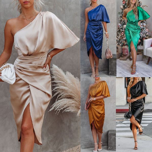 basic casual dresses one shoulder evening dres 2023 summer bodycon sleeveless wrinkle long party bandage elegant midi vestido 230701, Black;gray
basic casual dresses one shoulder evening dres 2023 summer bodycon sleeveless wrinkle long party bandage elegant midi vestido 230701, Black;gray