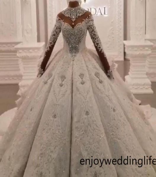 luxurious ball gown wedding dresses 2022 dubai arabic high neck crystals beaded 3d lace appliques ruched long bridal gowns long sl7912448, White
luxurious ball gown wedding dresses 2022 dubai arabic high neck crystals beaded 3d lace appliques ruched long bridal gowns long sl7912448, White