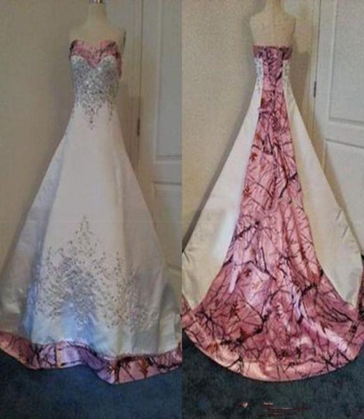 pink camo wedding dresses embroidery beaded crystal bridal dresses white satin realtree wedding gowns with lace up back court trai9140683
pink camo wedding dresses embroidery beaded crystal bridal dresses white satin realtree wedding gowns with lace up back court trai9140683