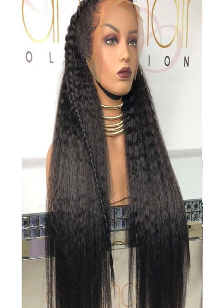 natural black long yaki straight wig part 180density 26inch soft lace front wig for women with baby hair natural hairline co3786330, Black;brown
natural black long yaki straight wig part 180density 26inch soft lace front wig for women with baby hair natural hairline co3786330, Black;brown
