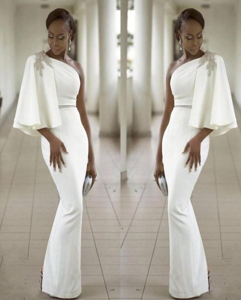 2022 evening dresses pure white one shoulder half sleeve mermaid formal beading african dubai women long sheath prom gown robe de 9215549, Black;red
2022 evening dresses pure white one shoulder half sleeve mermaid formal beading african dubai women long sheath prom gown robe de 9215549, Black;red