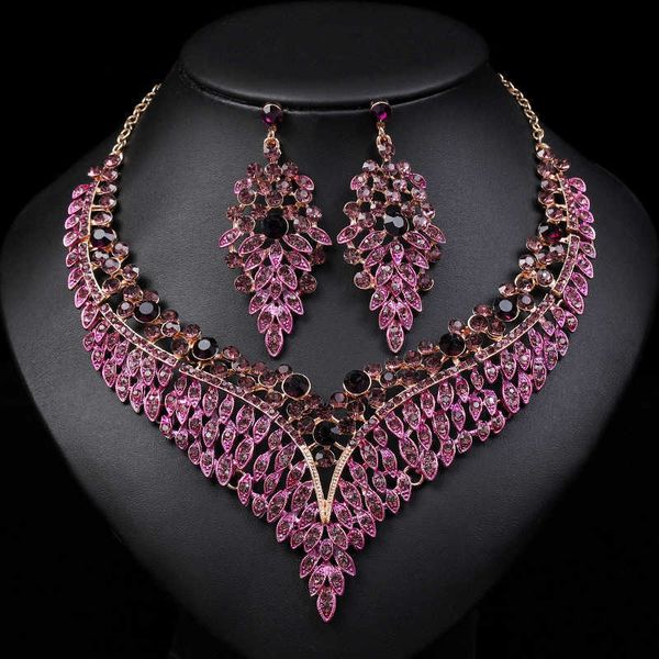 elegant necklace earring set exquisite design banquet dress color drop oil 230628, Silver
elegant necklace earring set exquisite design banquet dress color drop oil 230628, Silver