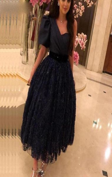 shiny tea length evening dresses one shoulder pleats short sleeves prom dress sequins lace cocktail party gowns formal vesti8568510, Black;red
shiny tea length evening dresses one shoulder pleats short sleeves prom dress sequins lace cocktail party gowns formal vesti8568510, Black;red