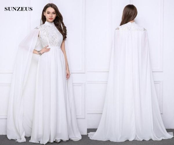 long white evening gowns lace high neck formal dresses with long cape elegant chiffon party gowns saudi arabic caftan2373978, Black;red
long white evening gowns lace high neck formal dresses with long cape elegant chiffon party gowns saudi arabic caftan2373978, Black;red