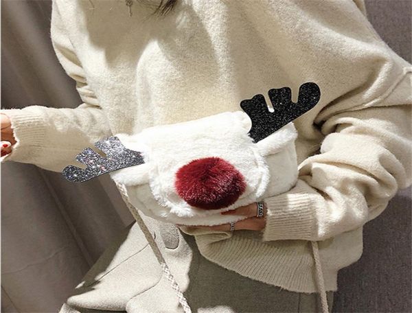 new christmas deer bag 3 color women fur reindeer crossbody bag red nose elk winter plush sweet girls sling shoulder bag purse kjy4125363, White
new christmas deer bag 3 color women fur reindeer crossbody bag red nose elk winter plush sweet girls sling shoulder bag purse kjy4125363, White