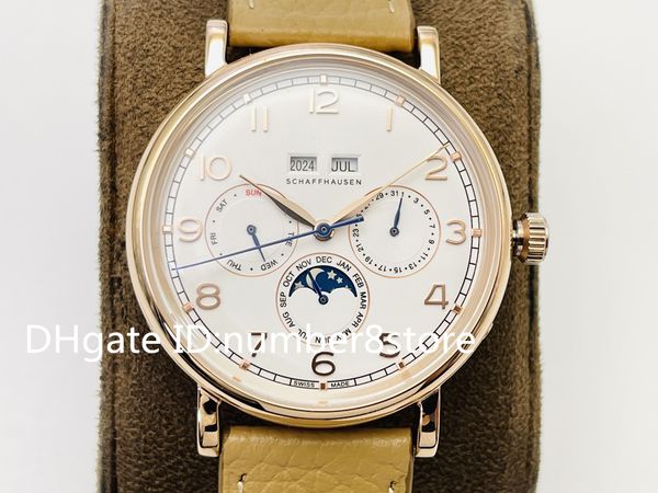 iws new perpetual calendar moonphase luxury mens watch swiss 82650 automatic mechanical designer watches sapphire crystal 18k rose gold wris, Slivery;brown
iws new perpetual calendar moonphase luxury mens watch swiss 82650 automatic mechanical designer watches sapphire crystal 18k rose gold wris, Slivery;brown