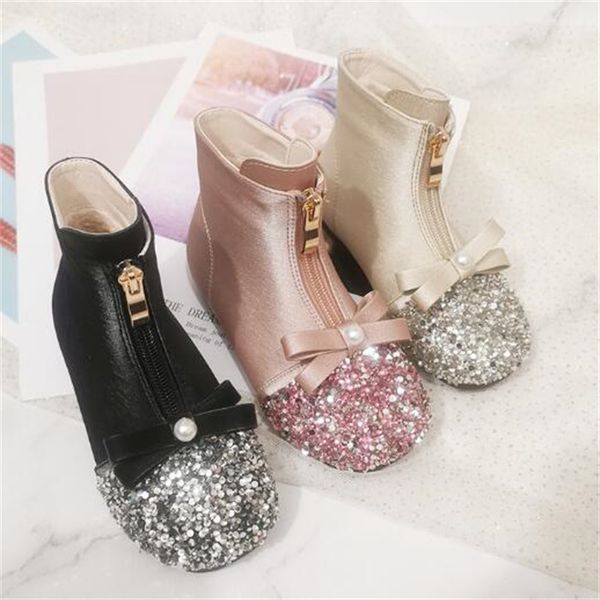 children girl martin boot autumn new style kids ankle boot sequined bow princess boots fashion winter shoes, Black;grey
children girl martin boot autumn new style kids ankle boot sequined bow princess boots fashion winter shoes, Black;grey
