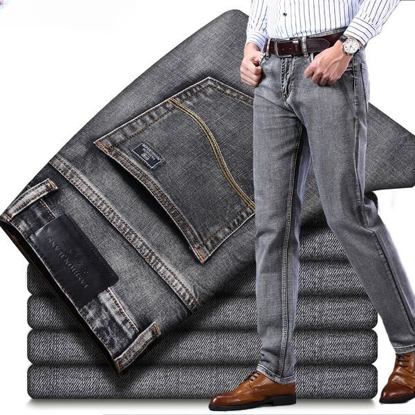 men's jeans 2023 stretch regular fit business casual classic style fashion denim trousers male black blue gray pants 230630
men's jeans 2023 stretch regular fit business casual classic style fashion denim trousers male black blue gray pants 230630