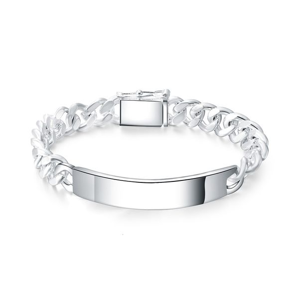 chain hiphop men's 925 sterling silver bracelet bridge surface glossy sideways bracelet cuban chain jewelry gift 230701, Black
chain hiphop men's 925 sterling silver bracelet bridge surface glossy sideways bracelet cuban chain jewelry gift 230701, Black
