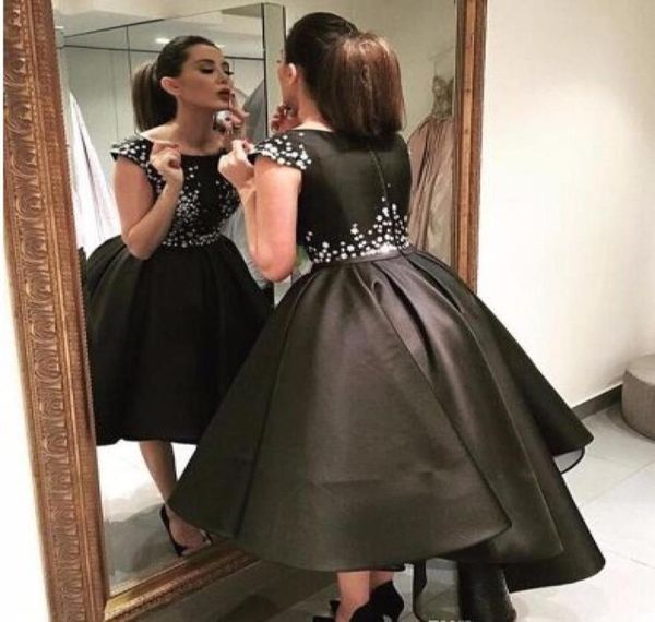 2019 short homecoming cocktail dress black capped sleeve high low beads satin evening gown dress custom size1743141, Blue;pink
2019 short homecoming cocktail dress black capped sleeve high low beads satin evening gown dress custom size1743141, Blue;pink