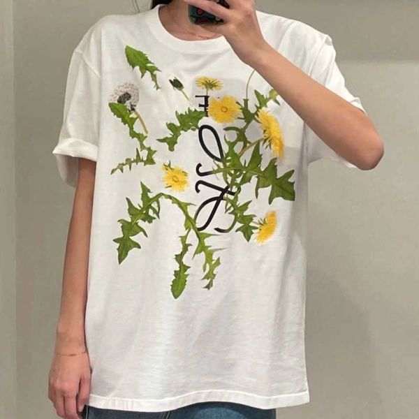 23ss high-quality t shirt fashion letter dandelion embroidery tee shirt designer t shirt womens slim loose short sleeved top, White
23ss high-quality t shirt fashion letter dandelion embroidery tee shirt designer t shirt womens slim loose short sleeved top, White