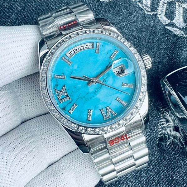 36mm 41mm classic men mens watch turquoise every dail a discovery automatic watches movement mechanical master rollie stainless steel day da, Slivery;brown
36mm 41mm classic men mens watch turquoise every dail a discovery automatic watches movement mechanical master rollie stainless steel day da, Slivery;brown