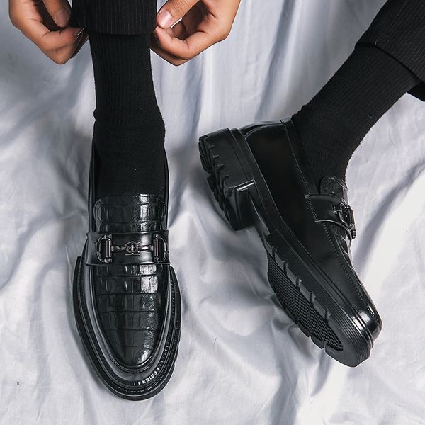 2023 crocodile print le fou shoes leather fashion men's shoes rubber sole brown casual leather shoes, Black
2023 crocodile print le fou shoes leather fashion men's shoes rubber sole brown casual leather shoes, Black