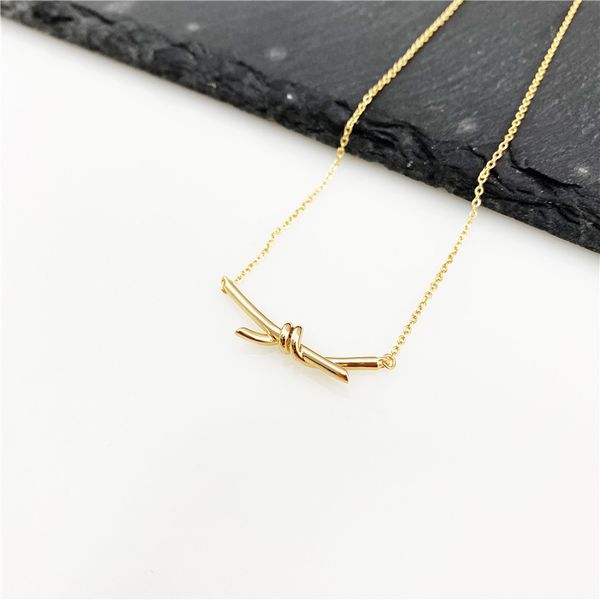bow necklace classic titanium steel pendant necklaces with diamond woman women luxurious designer gift letter t gold rose non fading jewelry, Silver
bow necklace classic titanium steel pendant necklaces with diamond woman women luxurious designer gift letter t gold rose non fading jewelry, Silver