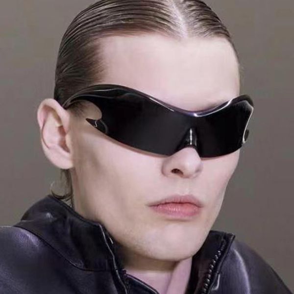 oversized y2k cyberpunk one piece rimless sunglasses women men luxury futuristic uv400 mirror sports cycling outdoor goggles eyewear sg690, White;black
oversized y2k cyberpunk one piece rimless sunglasses women men luxury futuristic uv400 mirror sports cycling outdoor goggles eyewear sg690, White;black