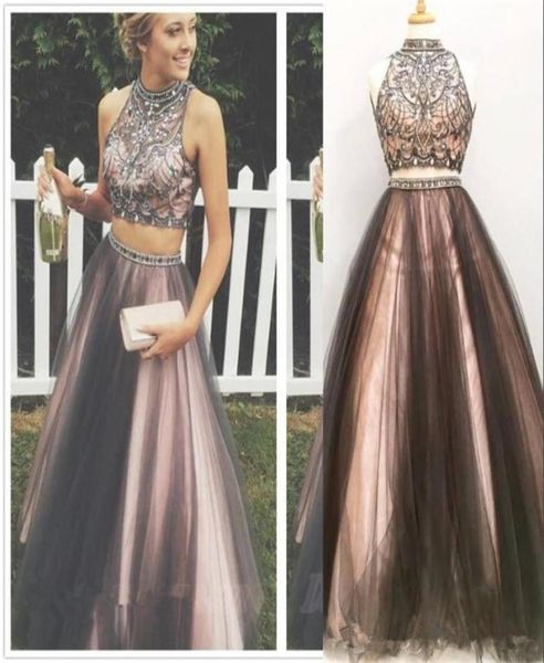 sparkly two pieces prom dresses 2019 high neck beaded crystals long tulle evening dresses women formal party gowns1540576, Black
sparkly two pieces prom dresses 2019 high neck beaded crystals long tulle evening dresses women formal party gowns1540576, Black