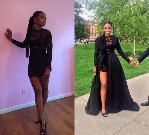 s short prom dresses see through black lace long sleeve detachable coat floor length mini party evening pageant dress8182821
s short prom dresses see through black lace long sleeve detachable coat floor length mini party evening pageant dress8182821