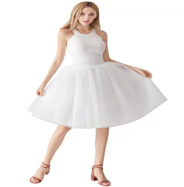 double layers solid color short skirt tulle petticoats elastic waistband a line underskirt crinolines wedding dress party wear for4334472, White
double layers solid color short skirt tulle petticoats elastic waistband a line underskirt crinolines wedding dress party wear for4334472, White