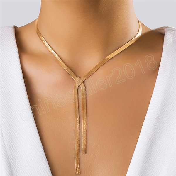 creative simple flat blade snake chain necklace for women collares chest clavicle link fashion jewelry accessories, Silver
creative simple flat blade snake chain necklace for women collares chest clavicle link fashion jewelry accessories, Silver