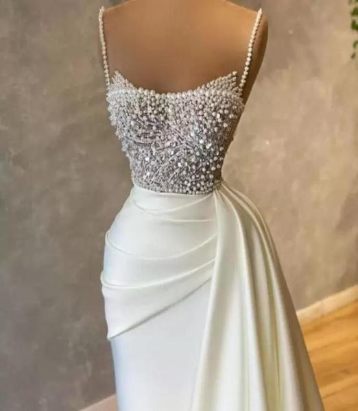 2022 luxury pearls spaghetti evening dress beading sequins ruched prom gowns satin sweep train mermaid party dresses4902866, Black;red
2022 luxury pearls spaghetti evening dress beading sequins ruched prom gowns satin sweep train mermaid party dresses4902866, Black;red