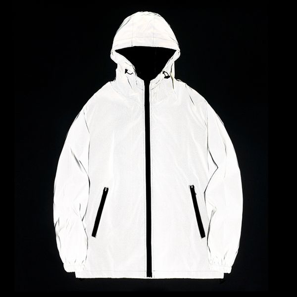 men s jackets night reflective double fabric windbreaker hooded jacket men hip hop dancer singer waterproof zipper coats outwear 230701, Black;brown
men s jackets night reflective double fabric windbreaker hooded jacket men hip hop dancer singer waterproof zipper coats outwear 230701, Black;brown