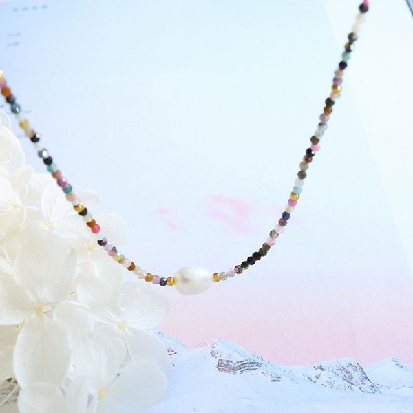 tourmaline colorful natural stone beaded freshwater pearl pendant necklace retro ethnic style niche design art jewelry, Silver
tourmaline colorful natural stone beaded freshwater pearl pendant necklace retro ethnic style niche design art jewelry, Silver