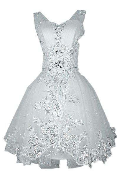 knee length women new short wedding dress sparkly tulle crystal ball gown bridal glitters lace custom made appliques party fashion8874033, White
knee length women new short wedding dress sparkly tulle crystal ball gown bridal glitters lace custom made appliques party fashion8874033, White