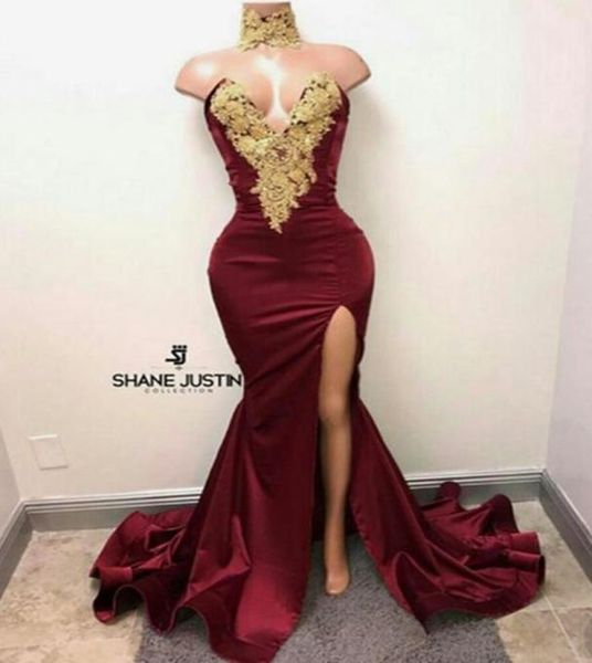 burgundy evening dress side split sweep train gold applique with rhinestones prom gowns custom made elastic satinvelvet even8575712, Black;red
burgundy evening dress side split sweep train gold applique with rhinestones prom gowns custom made elastic satinvelvet even8575712, Black;red
