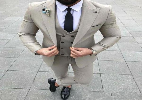 popular beige groom tuxedos peak lapel slim fit groomsman wedding tuxedos men prom party jacket blazer 3 piece suitjacketpantst9151262, Black;gray
popular beige groom tuxedos peak lapel slim fit groomsman wedding tuxedos men prom party jacket blazer 3 piece suitjacketpantst9151262, Black;gray
