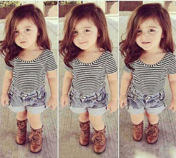 baby girls boutique clothing set strip denim shorts pants for summer kid black bodysuit children clothes cool outfit set play9787346, White
baby girls boutique clothing set strip denim shorts pants for summer kid black bodysuit children clothes cool outfit set play9787346, White