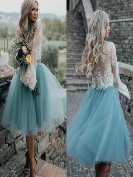 short two pieces bridesmaid dresses 2020 jewel long sleeves knee length lace country wedding guest gowns maid of honor dresses4077964, White;pink
short two pieces bridesmaid dresses 2020 jewel long sleeves knee length lace country wedding guest gowns maid of honor dresses4077964, White;pink