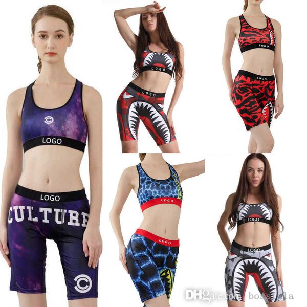 womens tracksuits summer swimsuit crop vest bra tight printed 2 pieces pants set fitness sports suits, Gray
womens tracksuits summer swimsuit crop vest bra tight printed 2 pieces pants set fitness sports suits, Gray